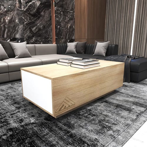 طقم طاولات لون ابيض مع بيج 2036- موديل Lusy