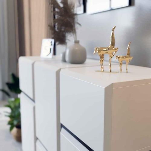 كونسول بوفيه او مدخل مودرن ابيض واسود -موديل MD14