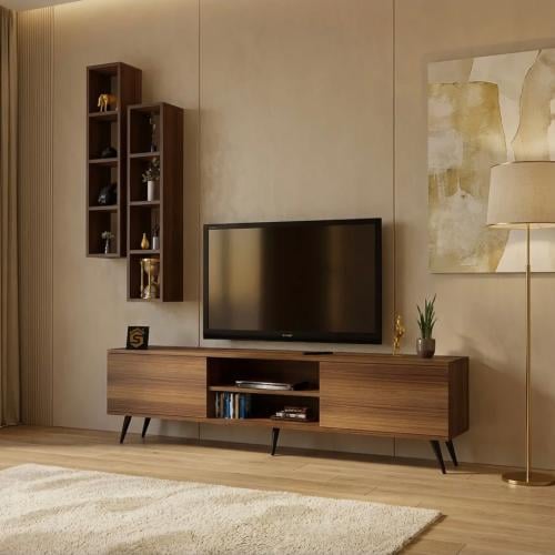 طاولة تلفزيون بني-موديل Tv36