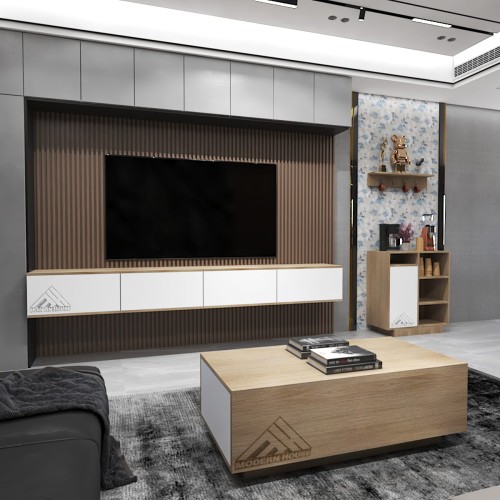 طقم طاولات لون ابيض مع بيج 2036 - موديل Lusy