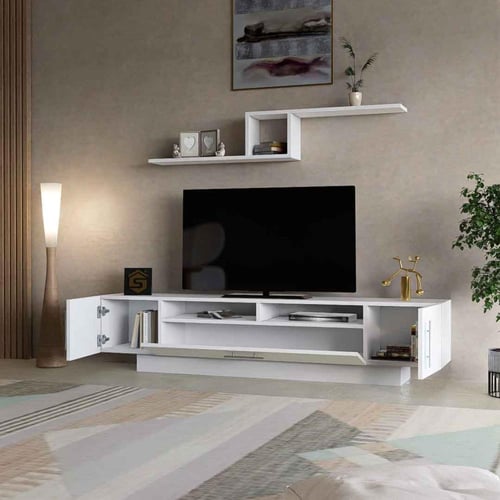 طاولة تلفزيون ابيض-موديل Tv13