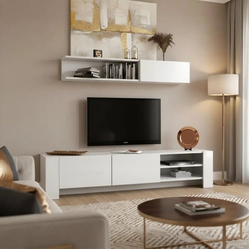 طاولة تلفزيون ابيض-موديل tv41