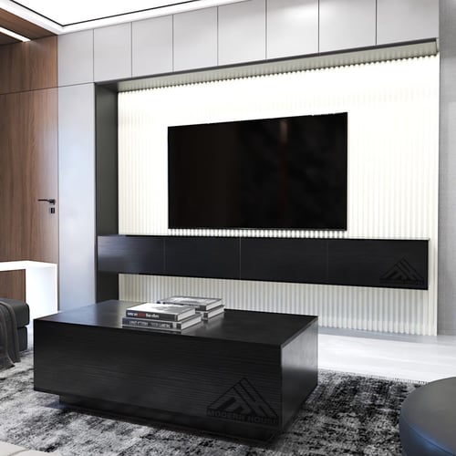 طاولة تلفاز معلقه مقاس 280 لون اسود-موديل Lusy