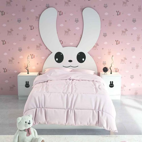غرفة نوم ارنب ابيض للأطفال - SET-BD-BUNNY01
