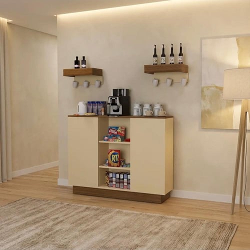 طقم طاولات بني3 مع بيج--موديل Sh36