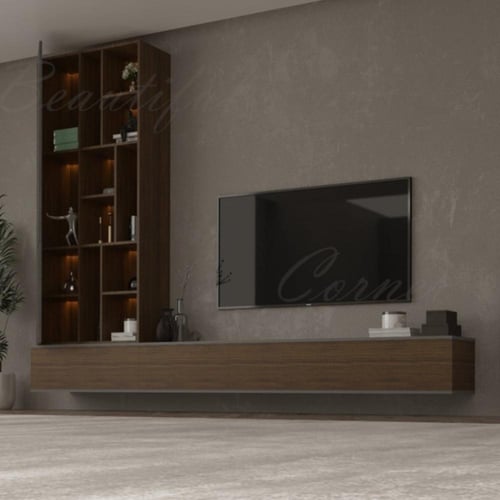 طقم طاولات خدمه رمادي 2031 مع بني 2001 _موديل Soza...