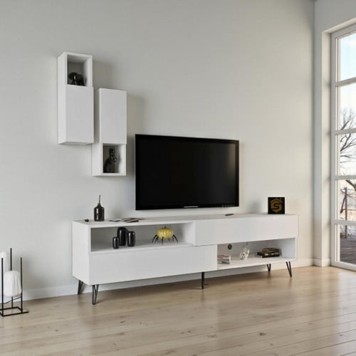 طاولة تلفزيون ابيض - موديل Tv02