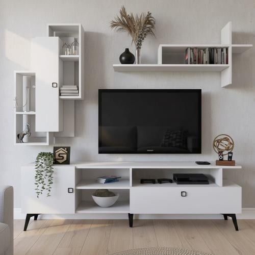 طاولة تلفزيون ابيض-موديل tv17