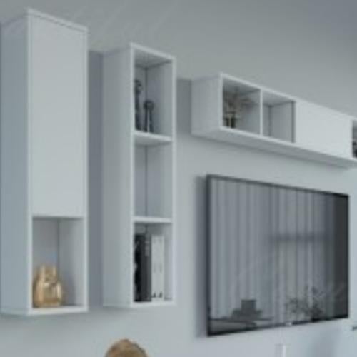 رفوف جدارية لون ابيض - موديل Lusy