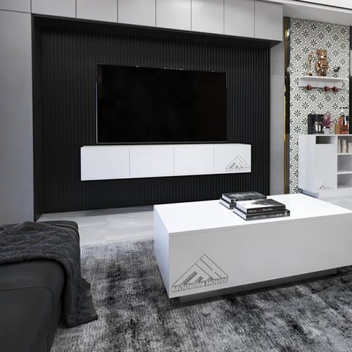 طقم طاولات لون ابيض- موديل Lusy