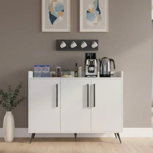 ركن قهوة ابيض مع رمادي غامق- موديلRC07