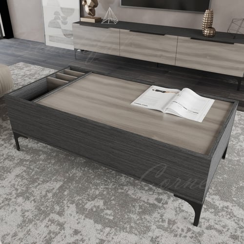 طقم طاولات رمادي غامقA مع رمادي فاتح - موديل palm