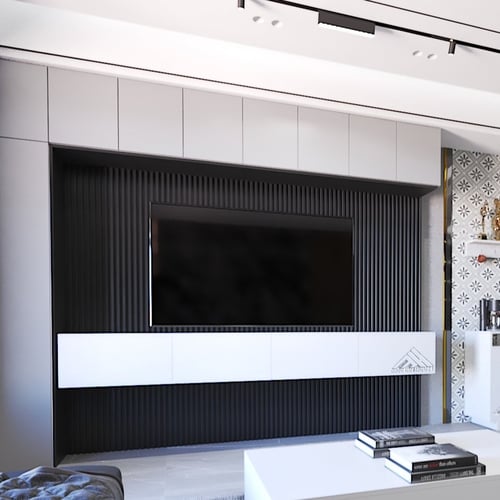 طاولة تلفاز معلقه مقاس 280 لون ابيض -موديل Lusy