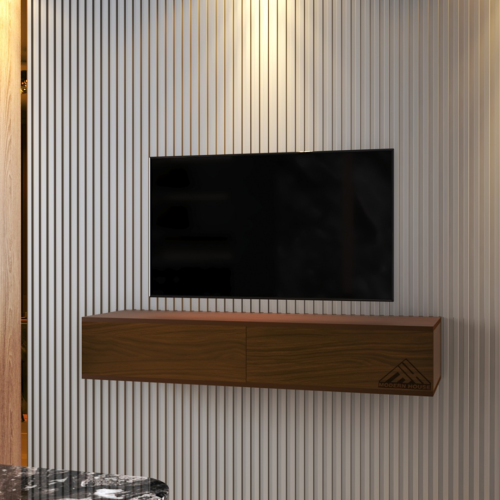 طاولة تلفاز لون بني 2001-موديل Lusy Mini flat