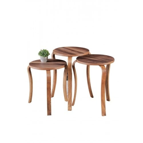 طقم مكون من 3 طاولات خدمة . موديل F-3001