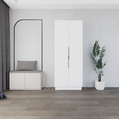 دولاب عبايات ابيض -موديل Luxury