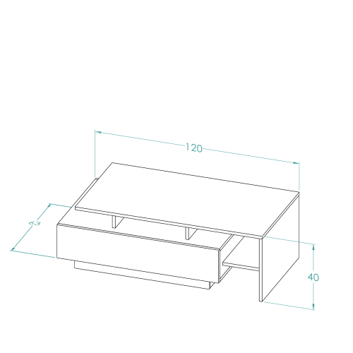 طقم طاولات اسود مع بني 2060 -موديل Alfa