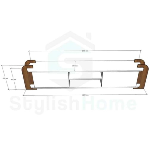 طقم طاولات مميز اسود مع بني3- موديل SH99