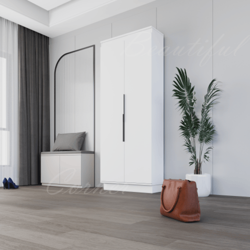 دولاب عبايات ابيض -موديل Luxury