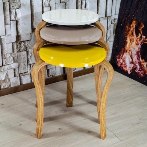 طقم مكون من 3 طاولات خدمة . موديل F-2014