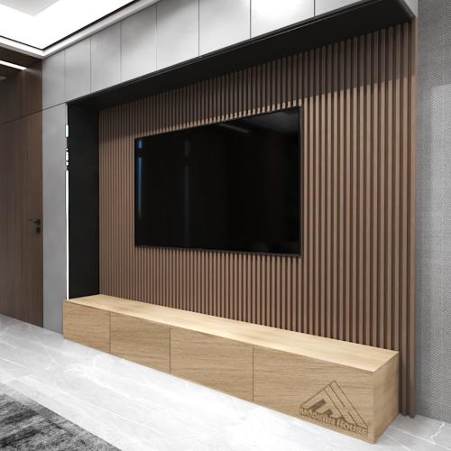 طاولة تلفاز معلقه لون بيج 2036 -موديل Lusy