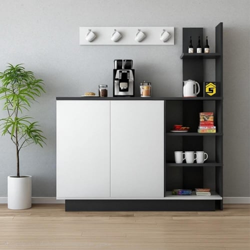 ركن قهوة رمادي غامق مع ابيض -موديل RC06