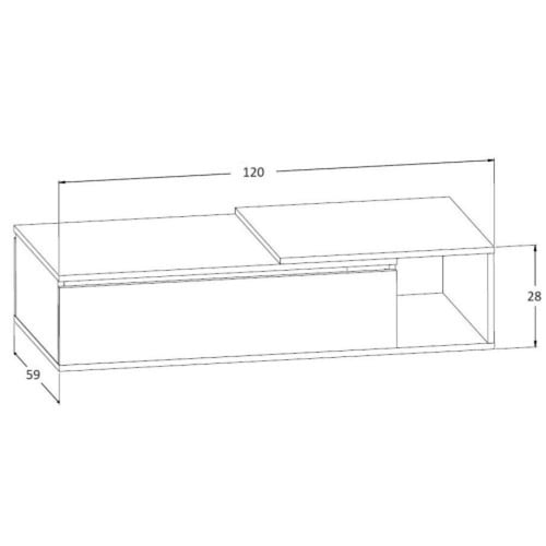 طقم طاولات بني 2060 و اسود مع اضاءة - موديل NewLus...