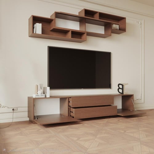 طاولة تلفاز لون بني2060- موديل SILVA