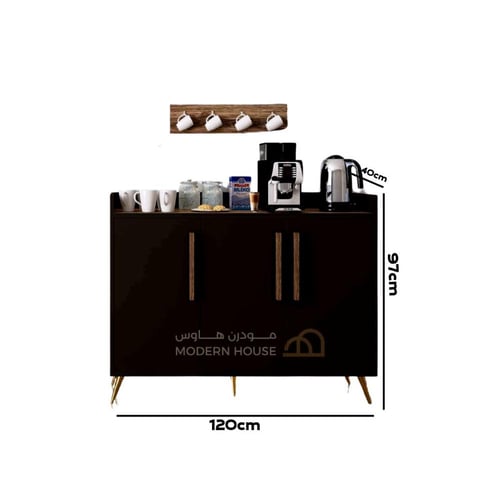 ركن قهوة اسود مع خشبي -موديلRC07