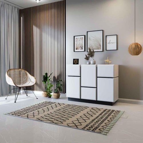 كونسول بوفيه او مدخل مودرن ابيض واسود -موديل MD14