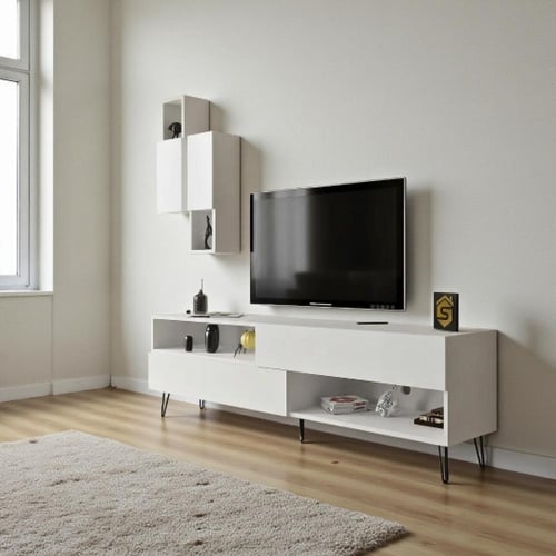 طاولة تلفزيون ابيض - موديل Tv02