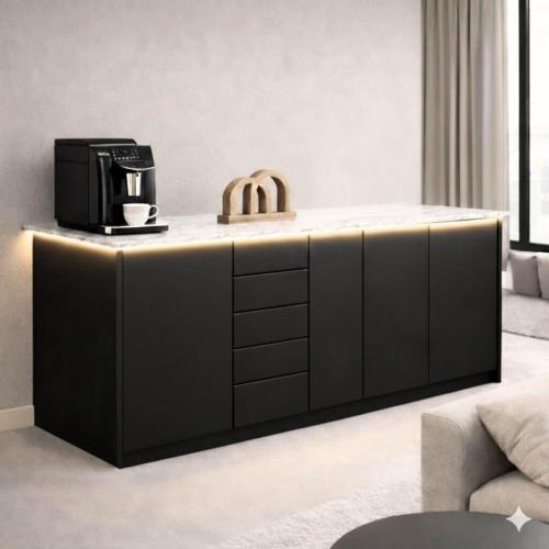 ركن قهوة اسود رخامي _موديل BUNN