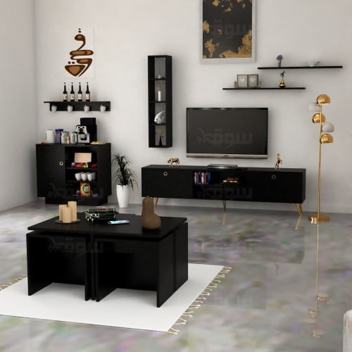 طقم طاولات اسود-موديل SH52