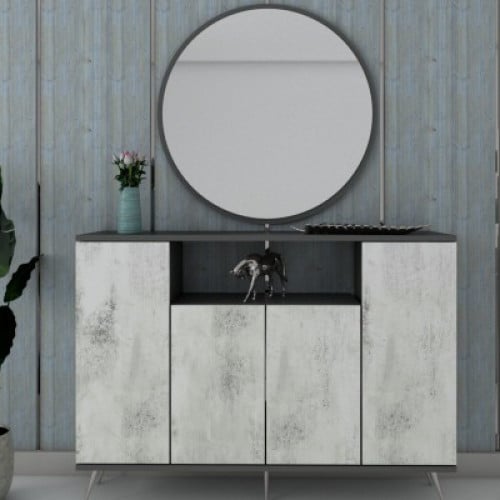 مدخل رمادي غامق مع حجري -موديل Md03