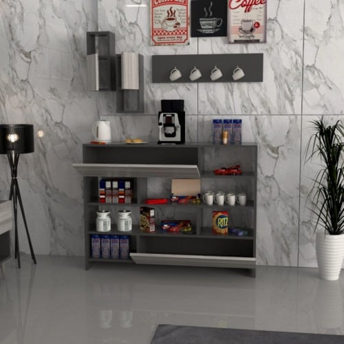 طقم طاولات SH02 رمادي غامق ورمادي فاتح