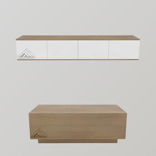 طقم طاولات لون ابيض مع بيج 2036 - موديل Lusy