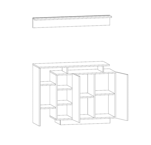 ركن كوفي ابيض مع بيج 125 - موديل Alfa