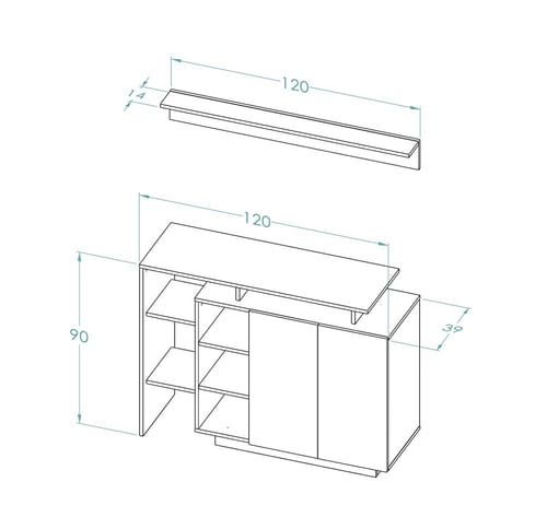 ركن كوفي ابيض مع بيج 125 - موديل Alfa