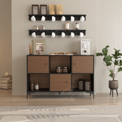 ركن كوفي اسود مع بني 2060- موديل Hexa