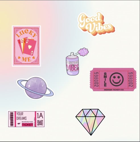 ستيكر شيت بأشكال متنوعة