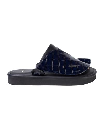 حذاء شرقي جلد تمساح | كحلي