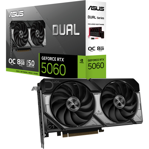 اسوس Dual GeForce RTX 5060 8GB GDDR7 OC Edition كر...