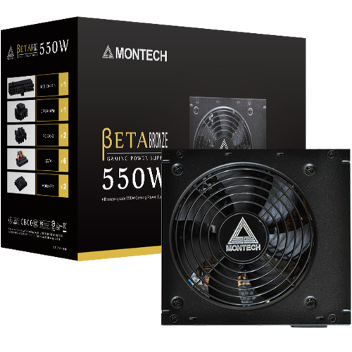مونتيك BETA 550 BRONZE مزود طاقة 550 واط بكفاءة 80...