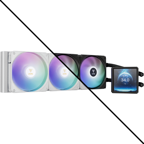 جامدياس AURA GL360 LCD مبرد مائي للمعالج 360 مم بش...
