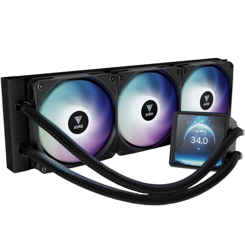 جامدياس AURA GL360 LCD مبرد مائي للمعالج 360 مم بش...