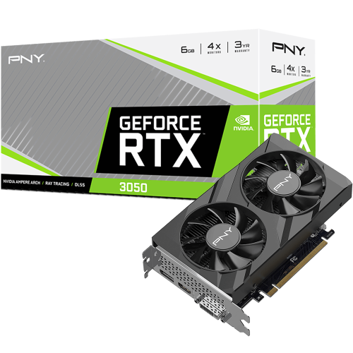 بي ان واي GeForce RTX 3050 6GB VERTO Dual Fan كرت...