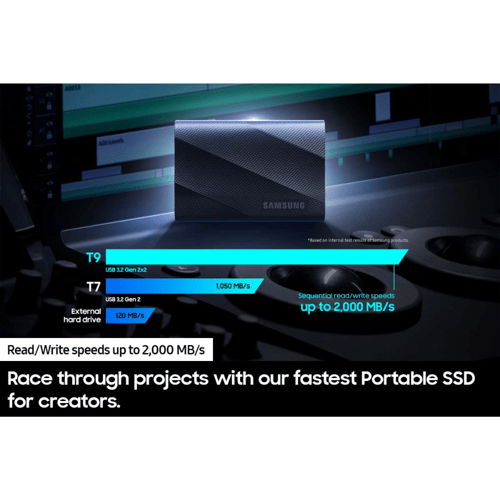 سامسونج T9 USB 3.2 Gen2x2 اس اس دي محمول