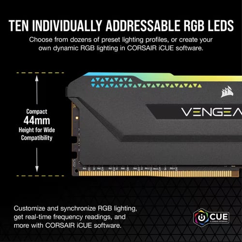 كورسير VENGEANCE RGB PRO SL 32GB (2x16GB) DDR4 360...