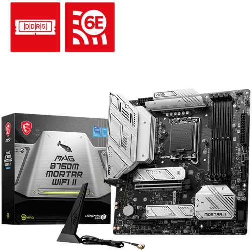 ام اس اي MAG B760M MORTAR WIFI II مذربورد بمقبس LG...