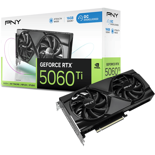 بي ان واي GeForce RTX 5060 Ti 16GB OC Dual Fan كرت...